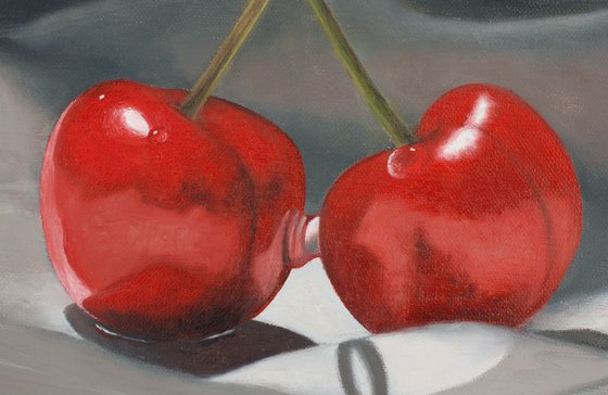 A Pair of Cherries and Silk