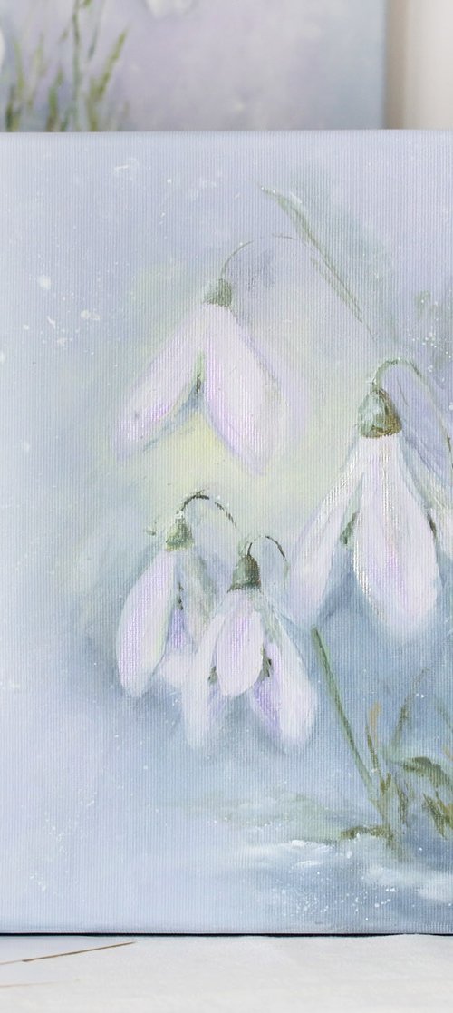 Snowdrops in the Morning Haze by Katerina Koroleva