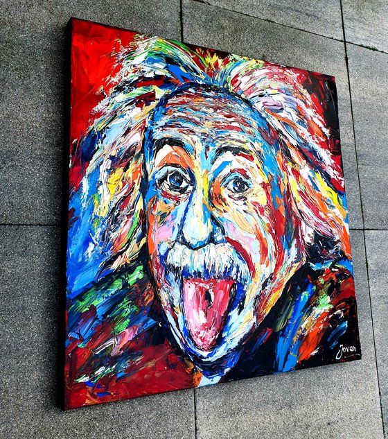 Abstract portrait of Einstein