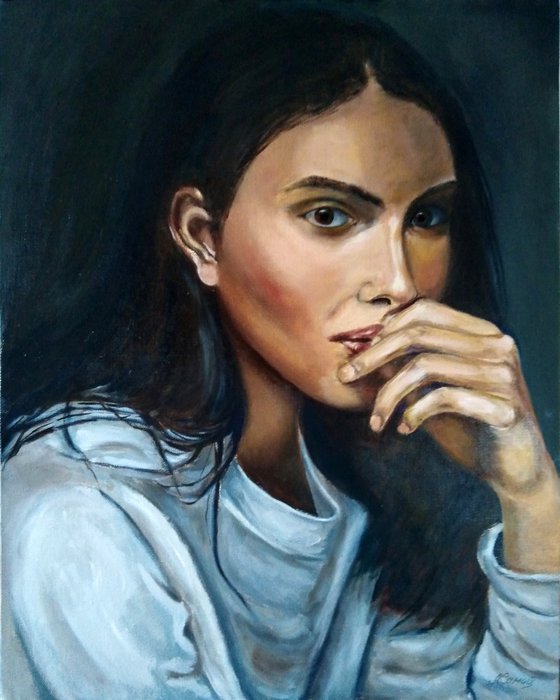 A thoughtful girl
