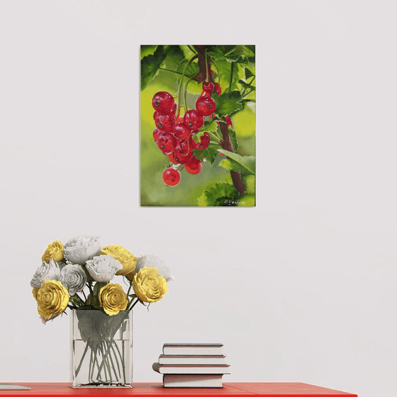 Redcurrants in Garden Light