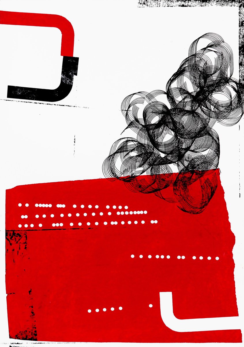 Expressive Collage , Unspoken Story 13. By Petr Strnad, 12 X 16, Artwork For Sale On Artfinder