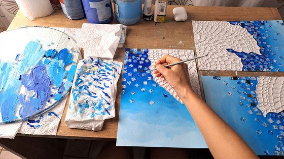 White Corals, set of 3