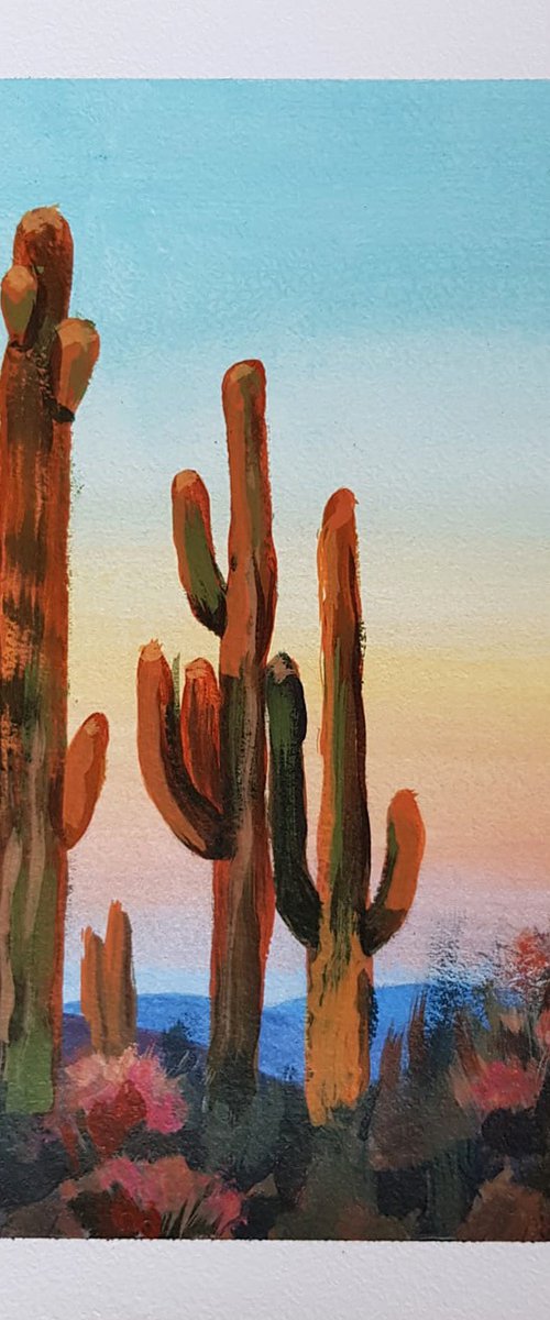 Desert Cacti by Daria Startseva