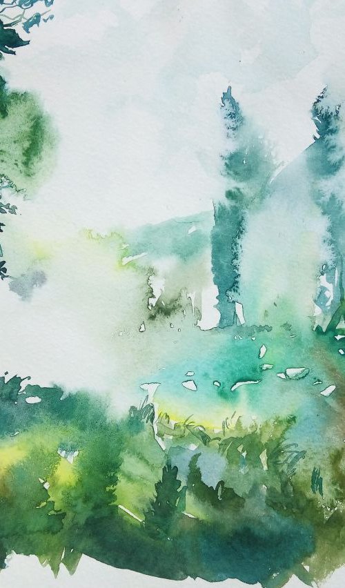 Watercolor landscape by Artem Grunyka by Artem Grunyka