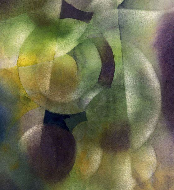 solar abstract watercolor