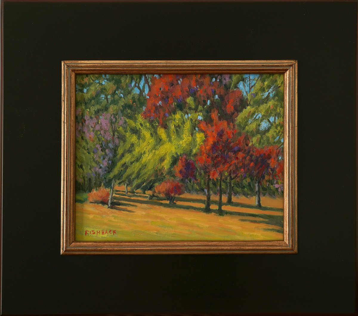 Brilliant Autumn Colored Trees By Daniel Brian Fishback, 17 X 15, Artwork For Sale On Artfinder