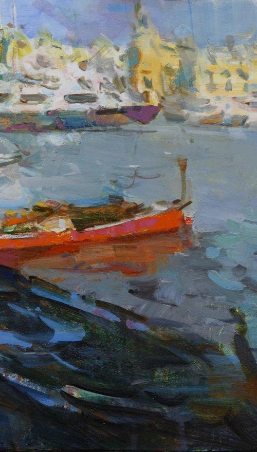 "Landscape with boats" by Eugene Segal