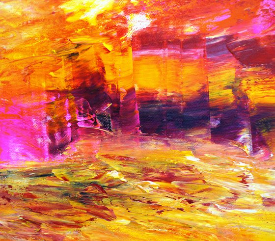 Yellow Red Abstraction XXL 1