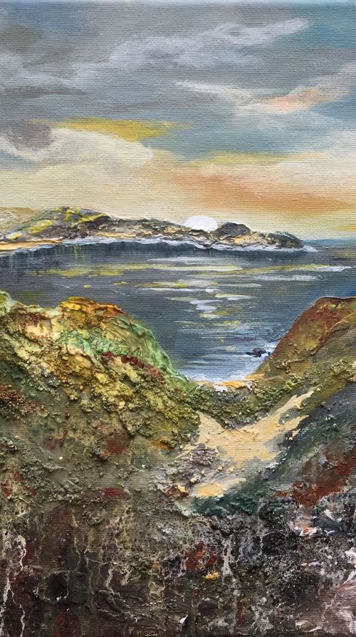 Lulworth Cove Textured by Marja Brown