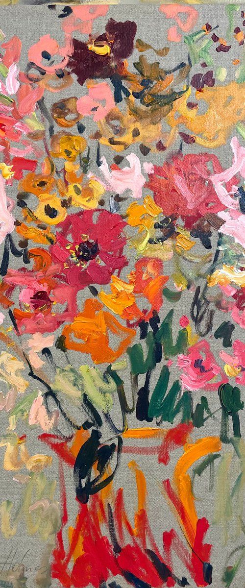 Bright flowers by Lilia Orlova-Holmes