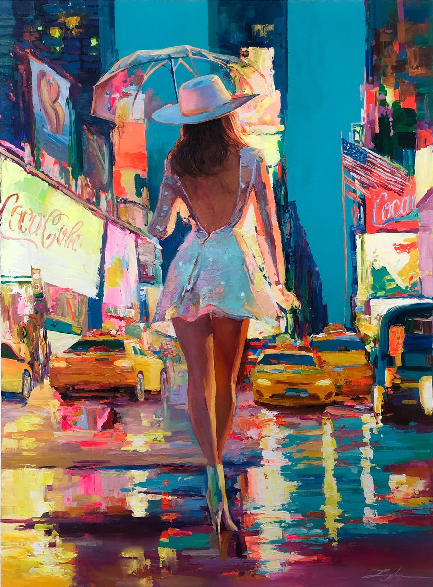 Wet Streets Of New York. By Viacheslav Zaykin, 29 X 39, Artwork For Sale On Artfinder