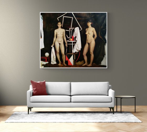 Double staging with nudes