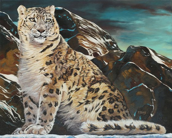 Mountain spirit snow leopard