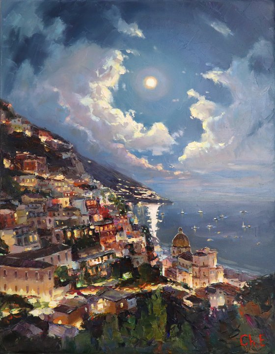 "Moonlit sky "