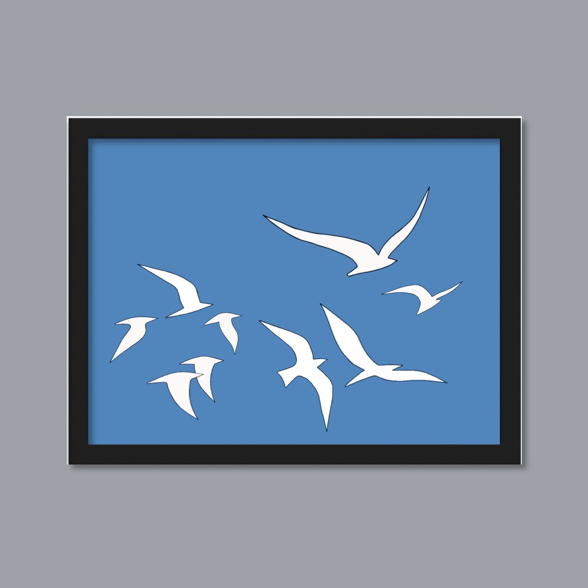 In the Sky #46 - Enhanced Matte Paper Framed Print - Ready to Hang by Marina Krylova