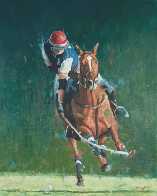 Horse Polo Art by Shaun Burgess
