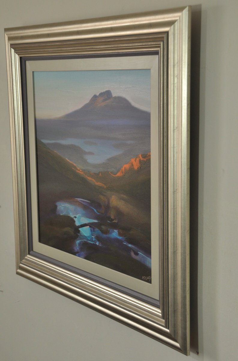 Expressive Landscape Acrylic Painting By Kevan Mcginty, 29 X 29", Faraway So Close, Inverpolly, Original Artwork