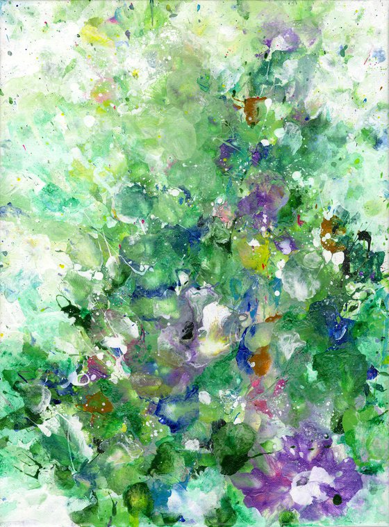 Garden Of The Mystic 1 - Floral Painting by Kathy Morton Stanion