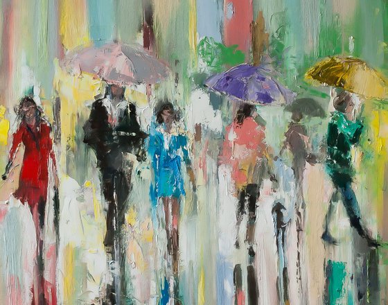 'Walking in the rainbow Rain'