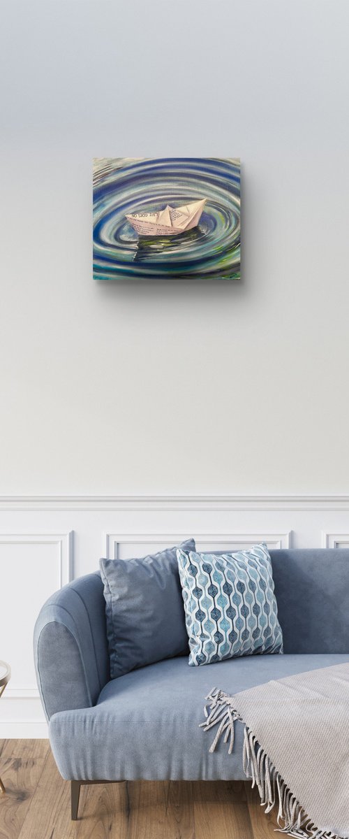 Paper boat of thoughts 2 by Aisylu Burangulova