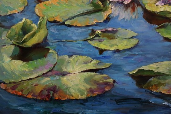 "Dance of petals on the water"