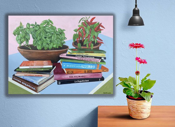 books and herbs