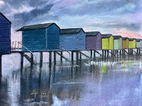 Beach Huts, High tide