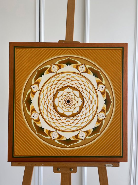 Golden Unfolding Lotus Mandala