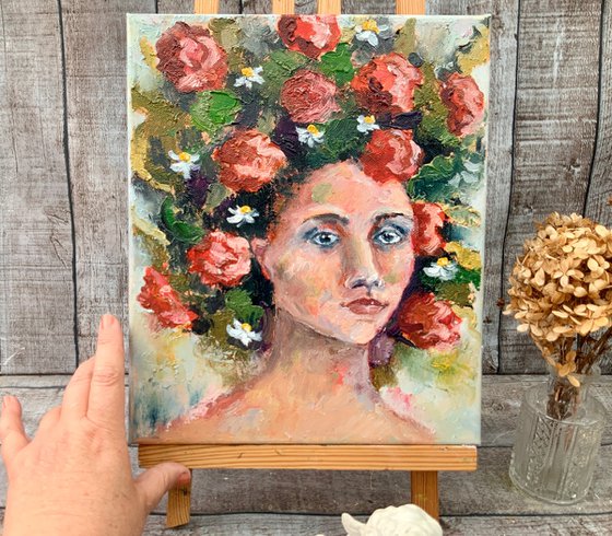Floral Woman Portrait