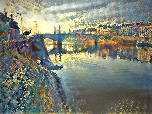La Saône au pont Saint-Vincent by Danielle ARNAL