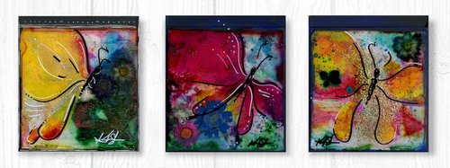 Mixed Media Butterfly Collection 1 by Kathy Morton Stanion