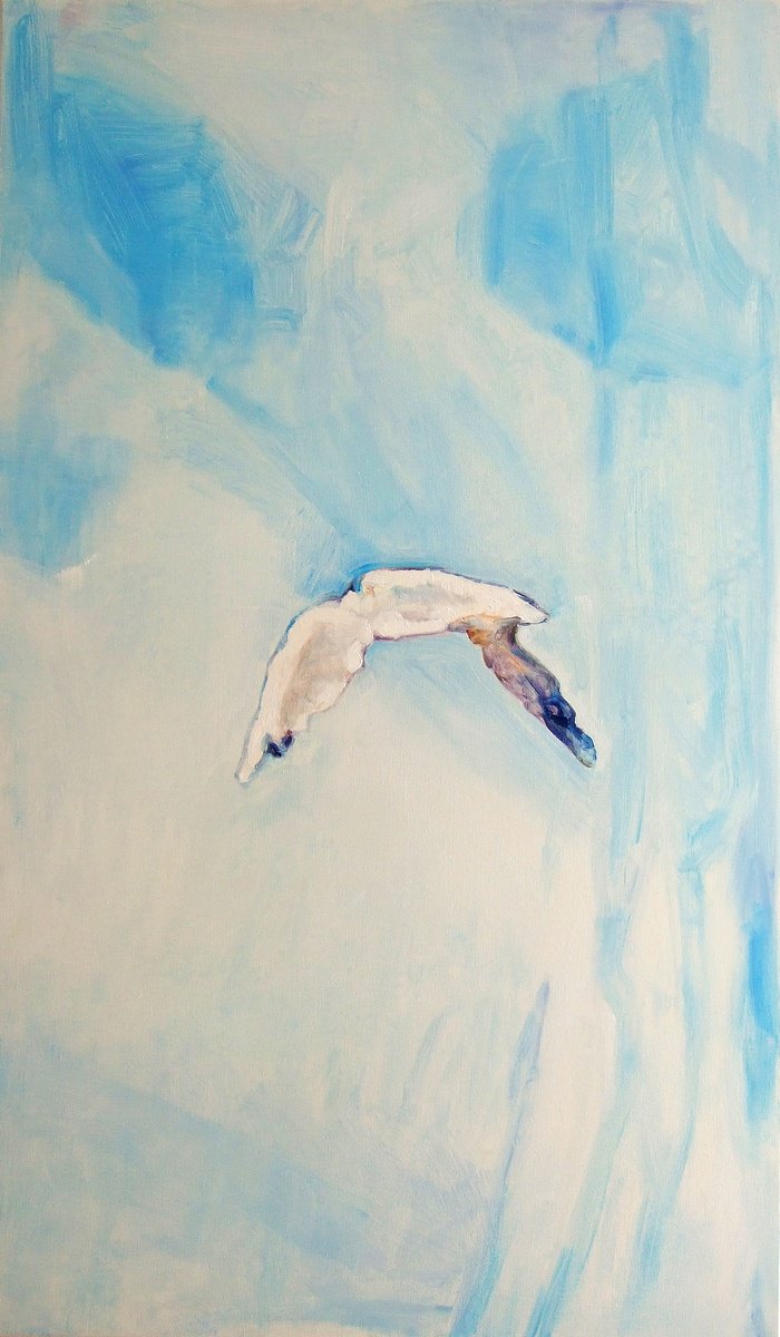 Organic Animal Oil Painting By Sebastian Rudko, 28 X 47", Time Transfer, Original Artwork