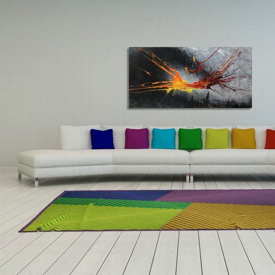 Fires Over Gotham (Spirits Of Skies 128167) (160 x 80 cm) XXXL (64 x 32 inches)