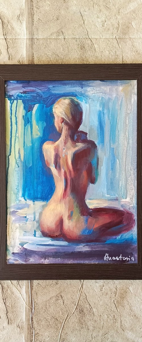 Erotic art nude woman by Anastasia Art Line