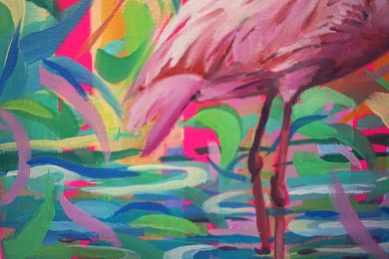 Colorful flamingo