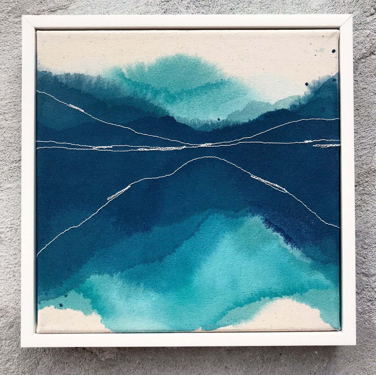 Sunset In Blues #2 By Olya Tereschuk, 11 X 11, Artwork For Sale On Artfinder