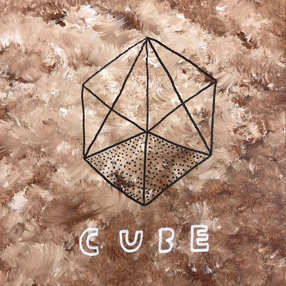 Cube in brown void