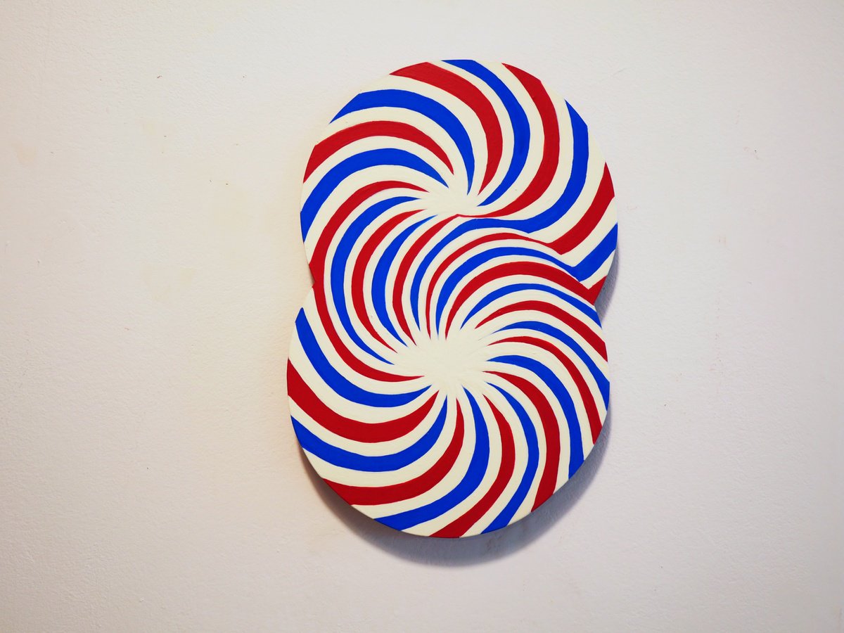 Geometric Abstract Sculpture By Jessica Moritz, 8 X 12, Torus For A Change, Original Artwork