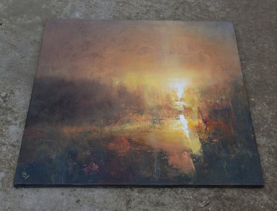 " Hazy Sunrise " SPECIAL PRICE / W 80 x H 80 cm