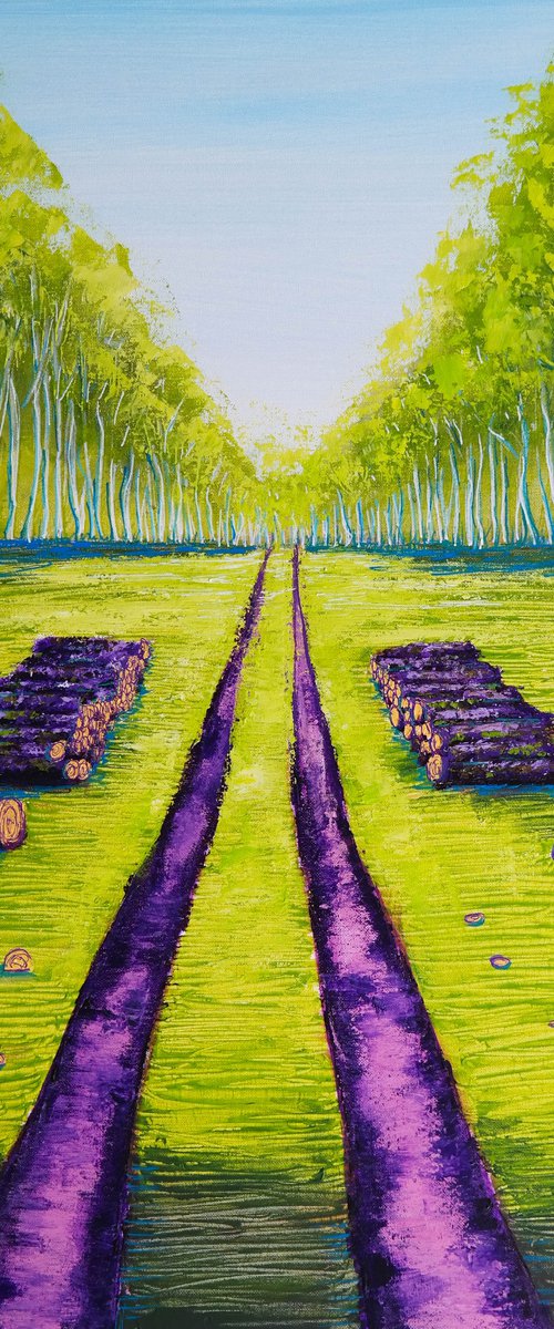 The woods  (Hockney inspired)-  Fields and Colors Series by Danijela Dan
