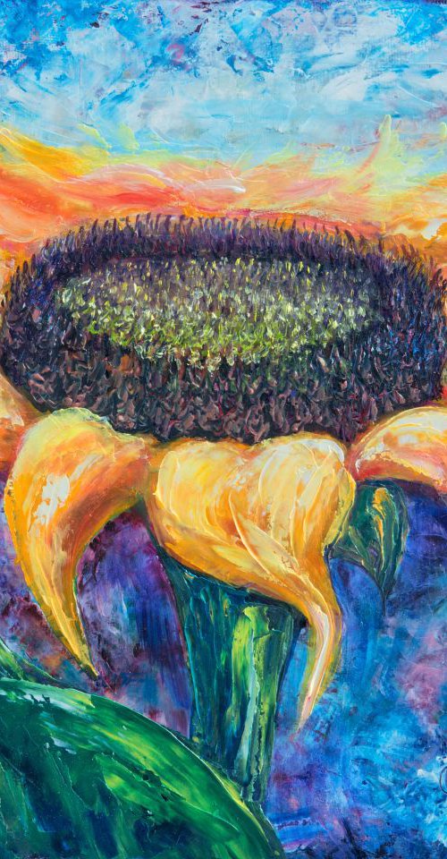 "Explosion of Color"  (Palette Knife) by Lena Owens at OLena Art