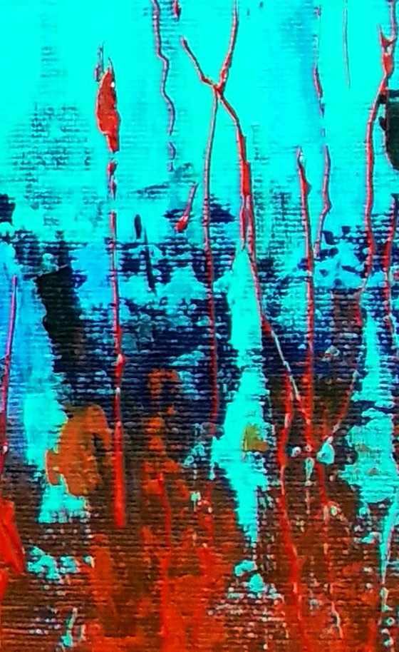Vibrant Red & Turquoise -II
