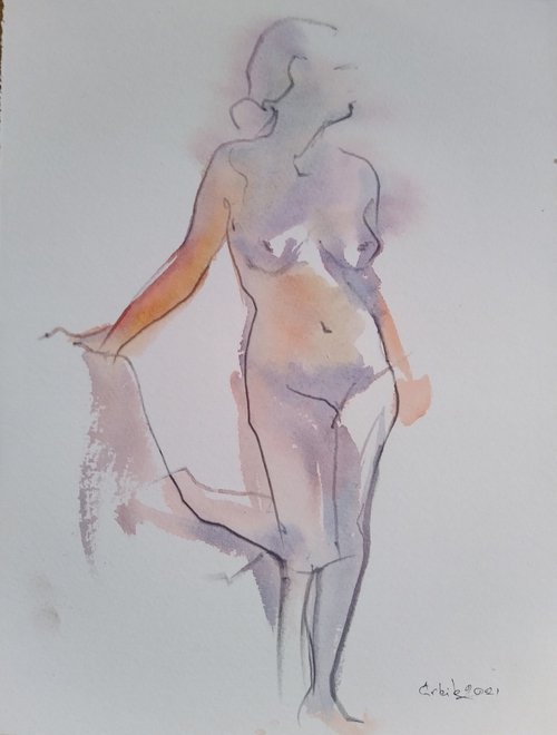 NUDE.06 20210907 ("Nude figure painting") by Irina Bibik-Chkolian
