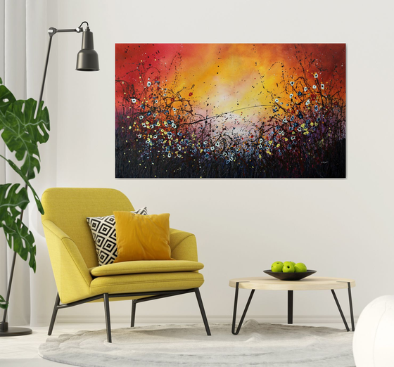 Chaotic Beauty #2 - Extra Large original floral painting