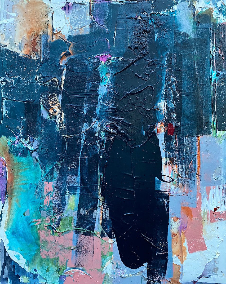 Abstract Painting By Jason Forcier, 48 X 60, If You Insist, Original Artwork