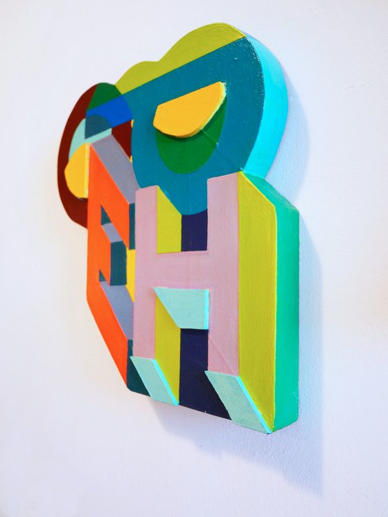 Hope and other letters, abstract lettering Sculpture