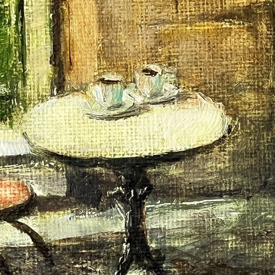 Old World Door – A Quiet Italian Café Corner