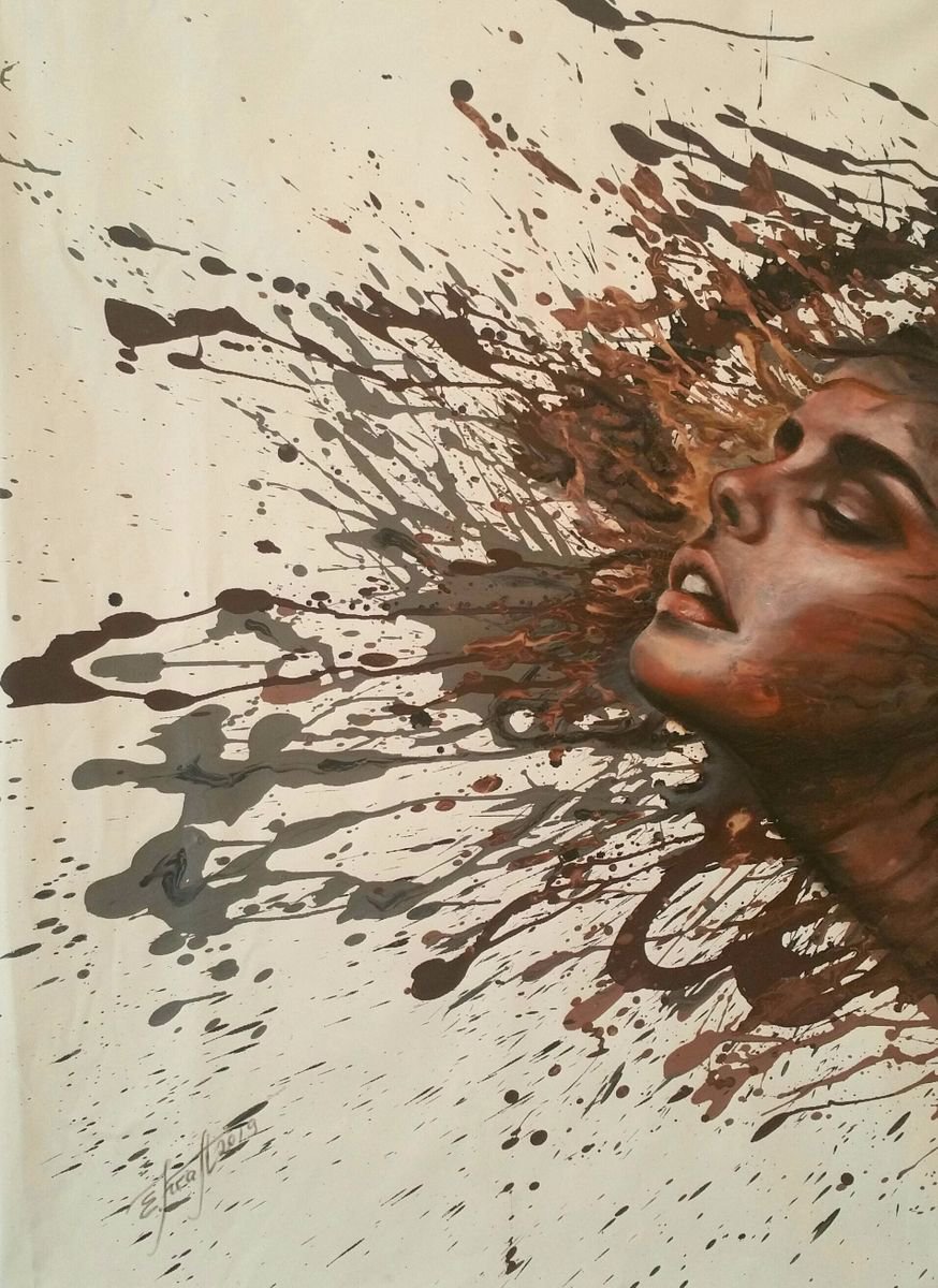 Expressive Painting , Splash Of Wind By Elena Kraft, 26 X 33, Artwork For Sale On Artfinder