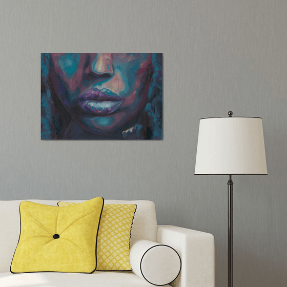 INFINITE - Modern colorful African woman wall art Colorful black female wall decor African culture gift